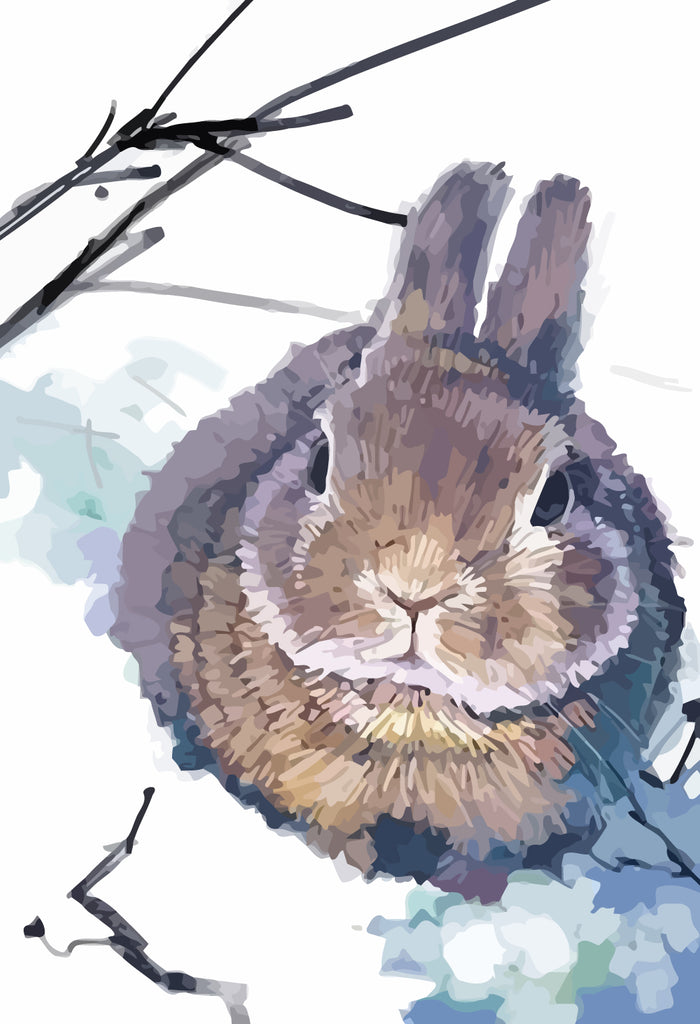 Gray Rabbit Paint by Numbers