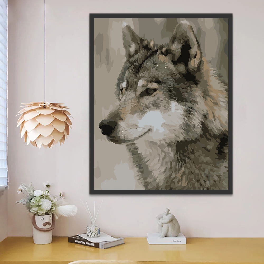 Gray Wolf Paint by Numbers