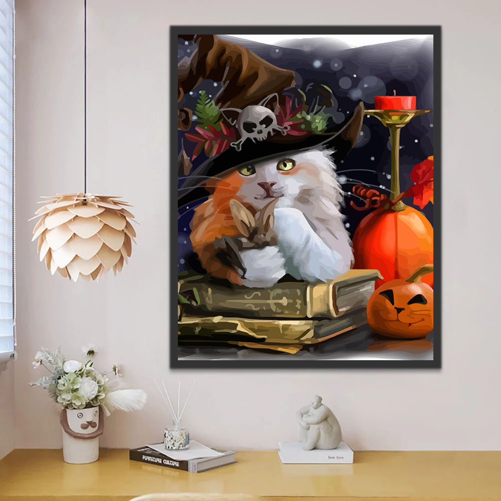 Halloween Cat Paint by Numbers