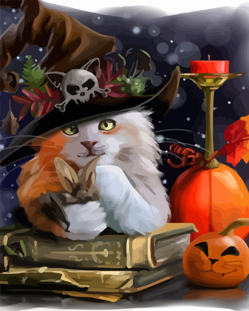 Halloween Cat Paint by Numbers