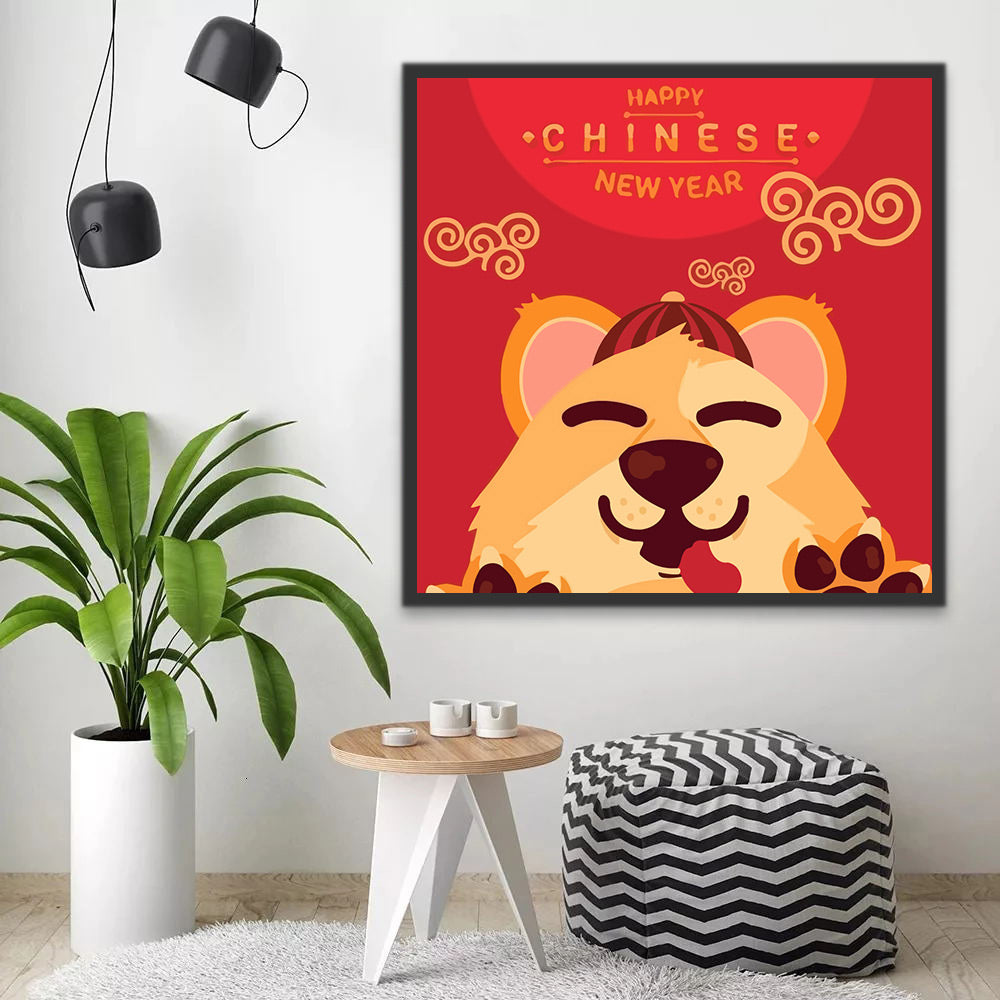 Happy Chinese New Year Paint by Numbers for Kids