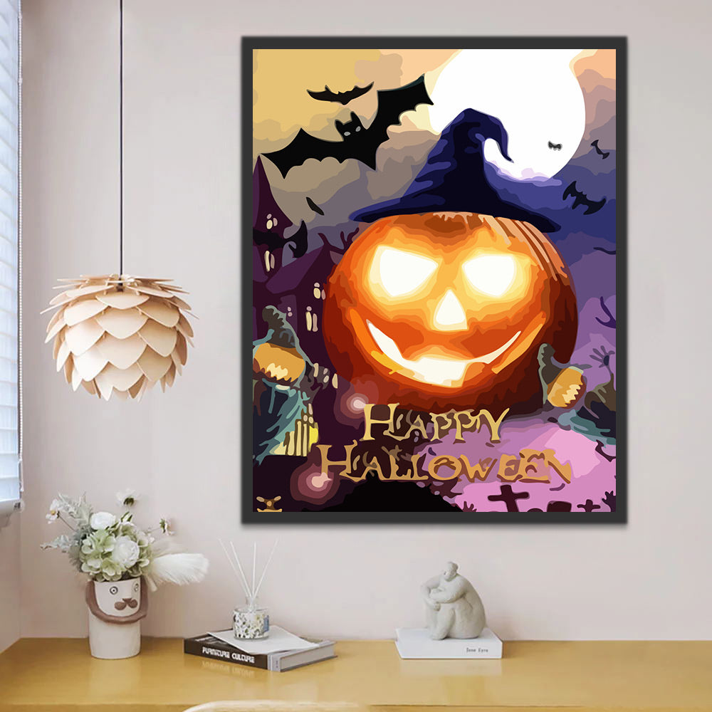 Happy Halloween Poster Paint by Numbers