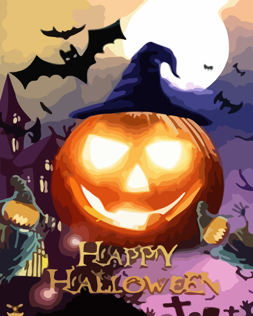 Happy Halloween Poster Paint by Numbers