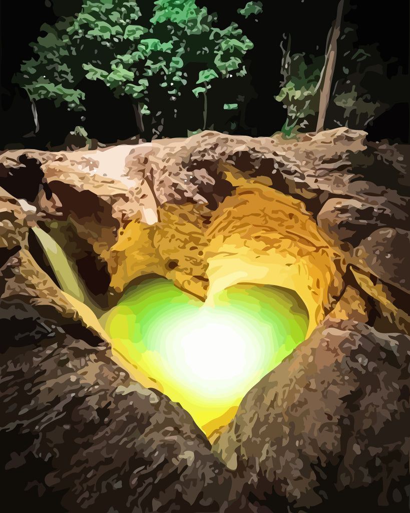 Heart Shaped Rock Paint by Numbers