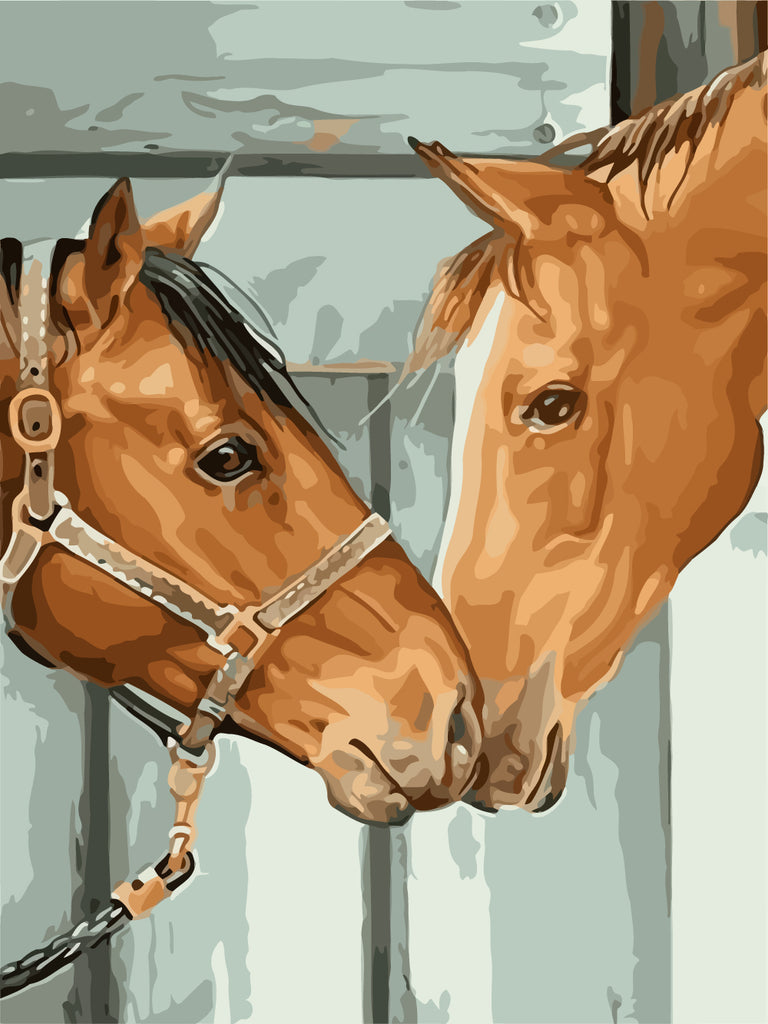 Horse Couple Paint by Numbers