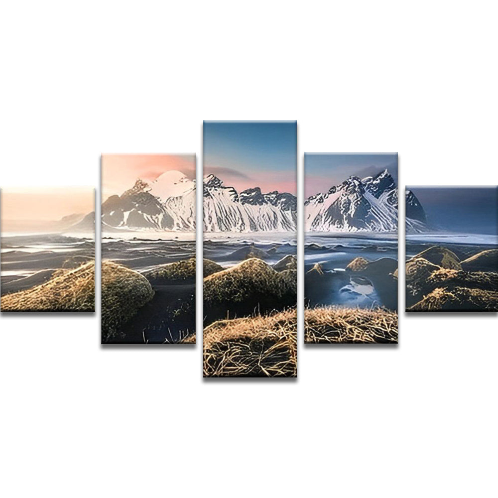 Iceland Vestrahorn Mountain 5 Pack Paint By Numbers