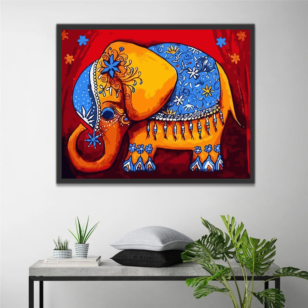 Indian Elephant Paint by Numbers