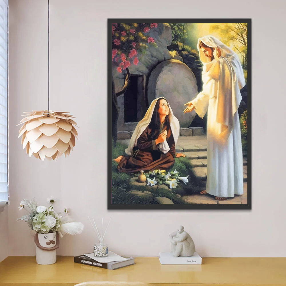 Jesus and Woman Paint by Numbers