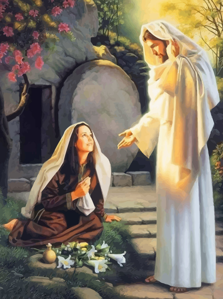 Jesus and Woman Paint by Numbers