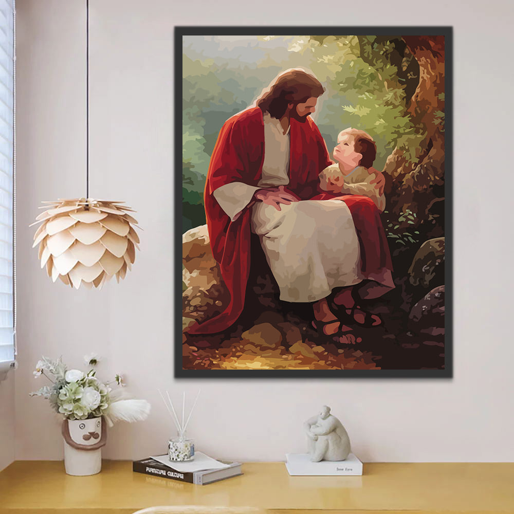 Jesus Christ and the Child Paint by Numbers