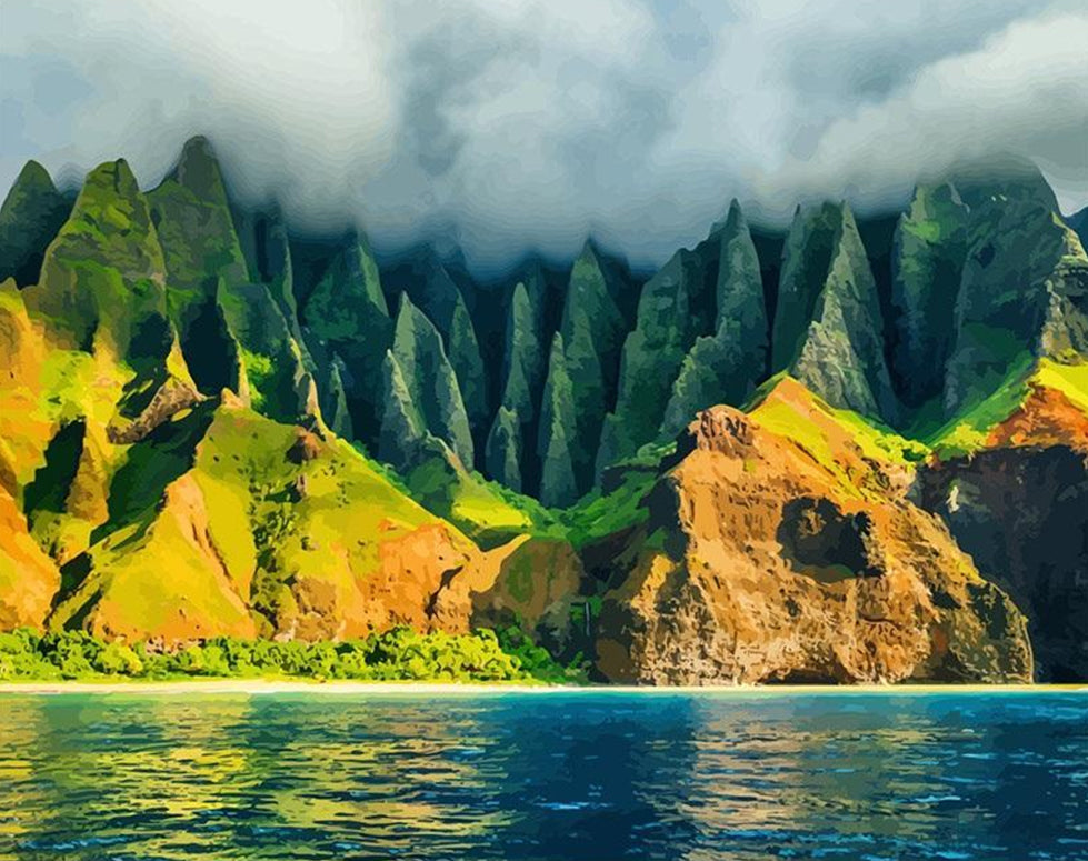 Kauai Landscape Paint by Numbers