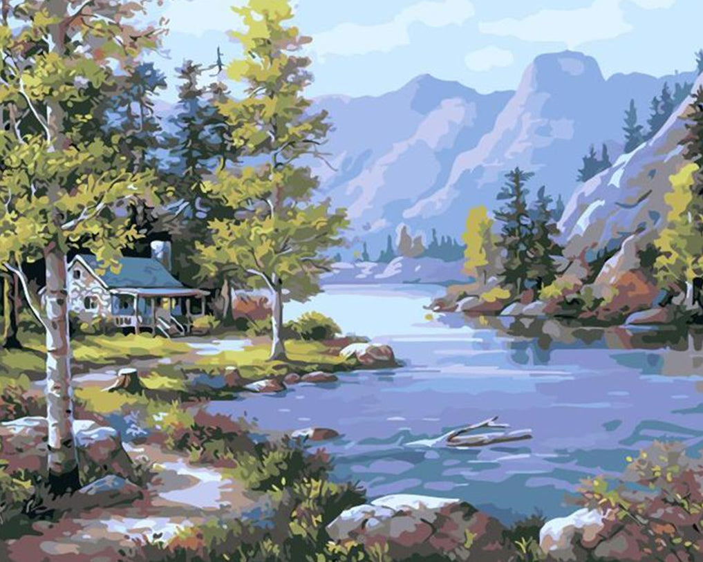 Lakeside Cottage Paint by Numbers