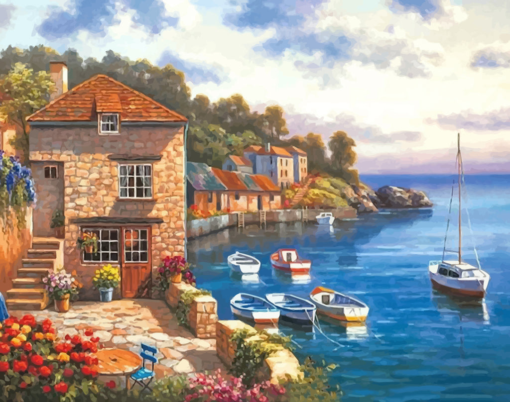 Landscape Harbour Paint by Numbers