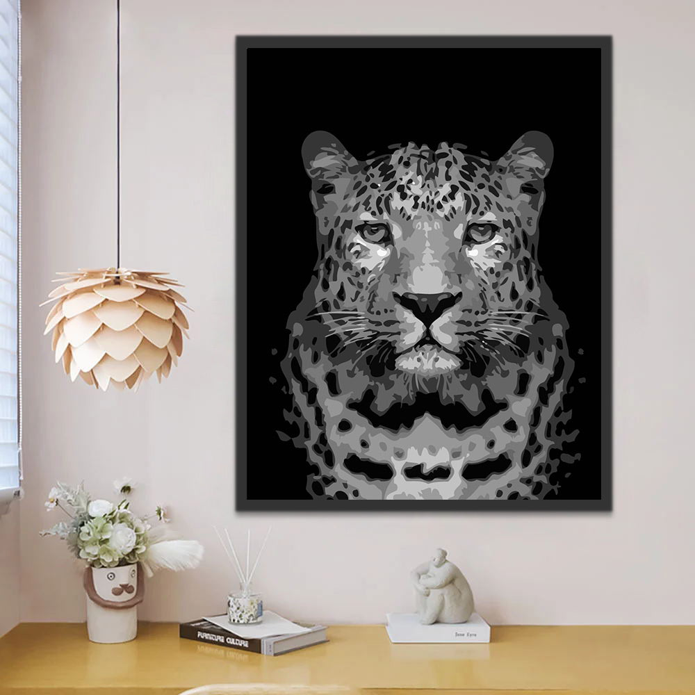 Leopard in the Dark Paint by Numbers