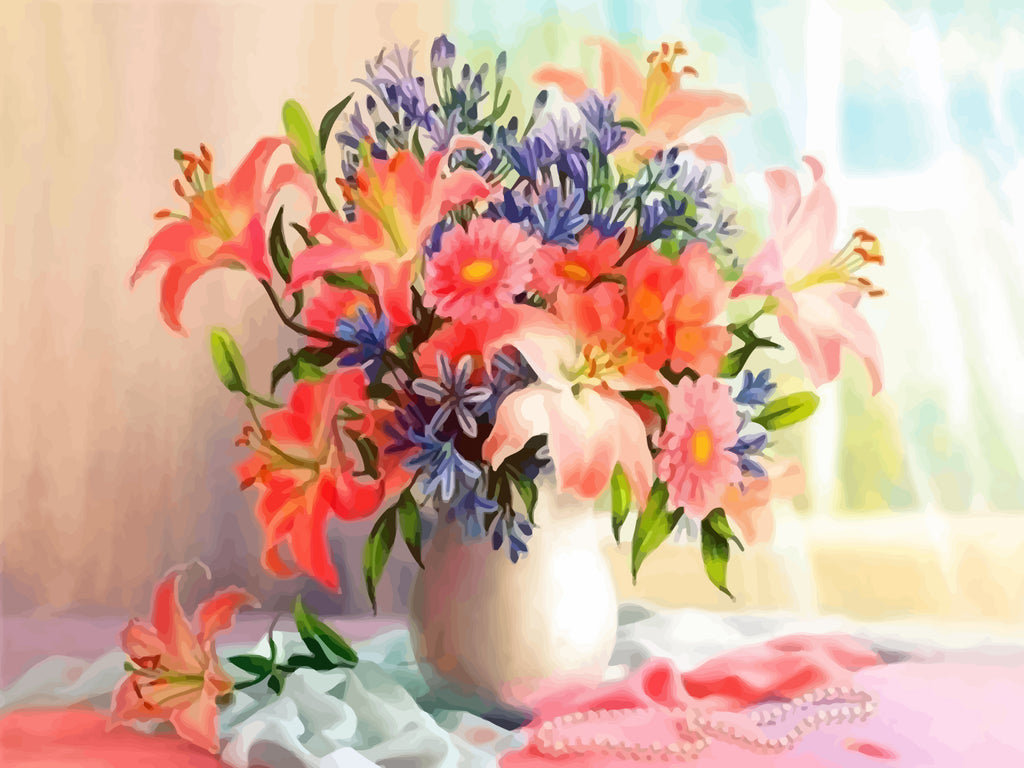 Lilies Bouquet Paint by Numbers