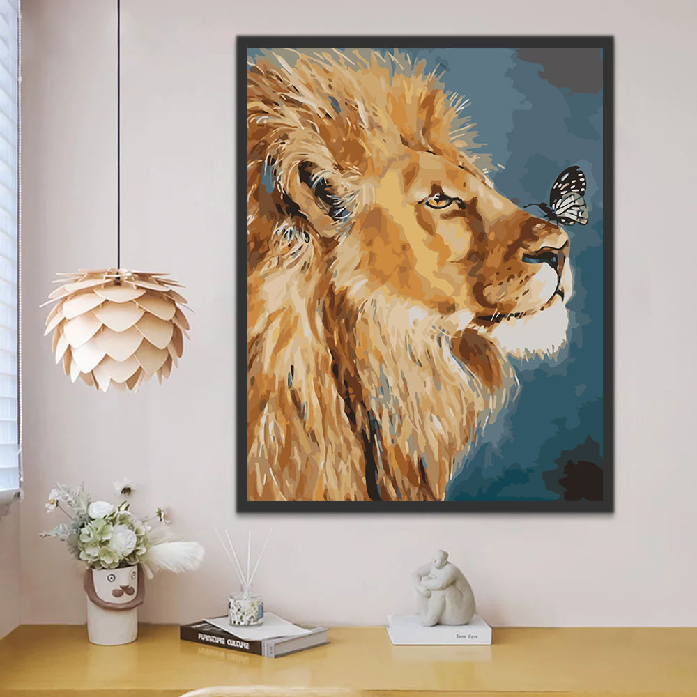 Lion and Butterfly Paint by Numbers