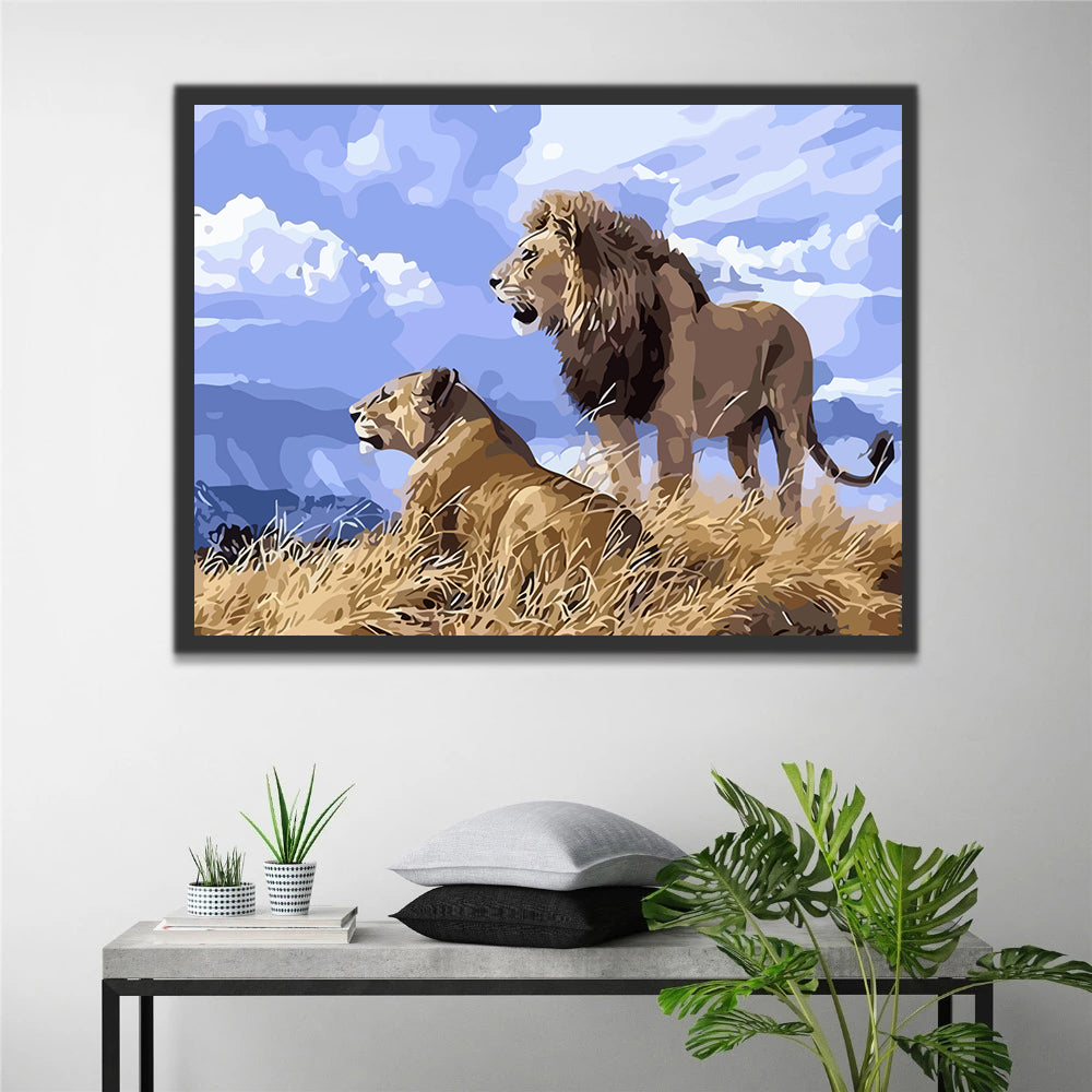 Lion Couple Paint by Numbers