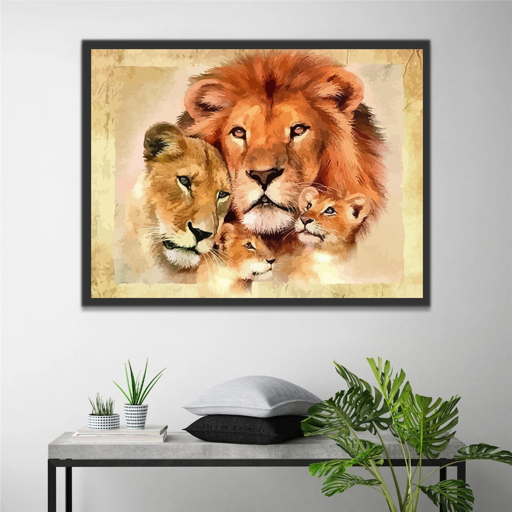 Lion Family Paint by Numbers