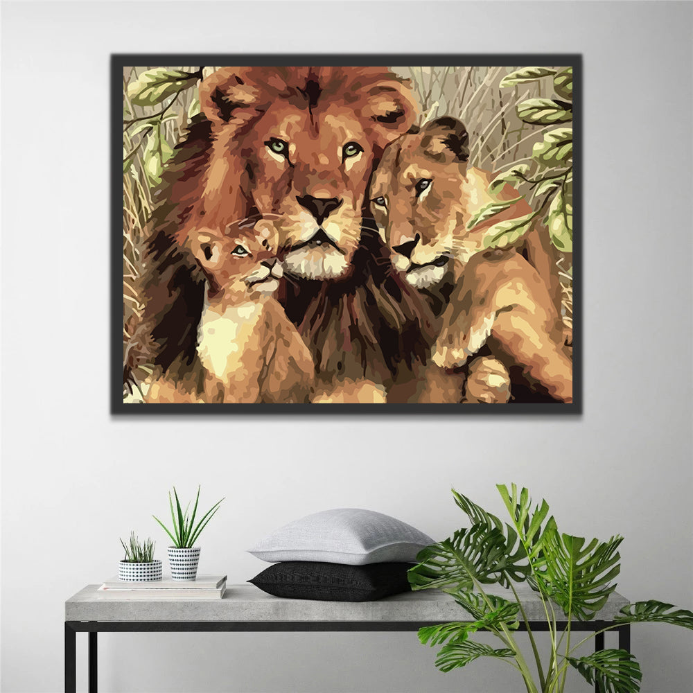 Lion Family Paint by Numbers