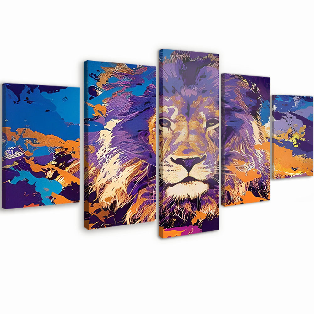 Lion Head 5 Pack Paint By Numbers