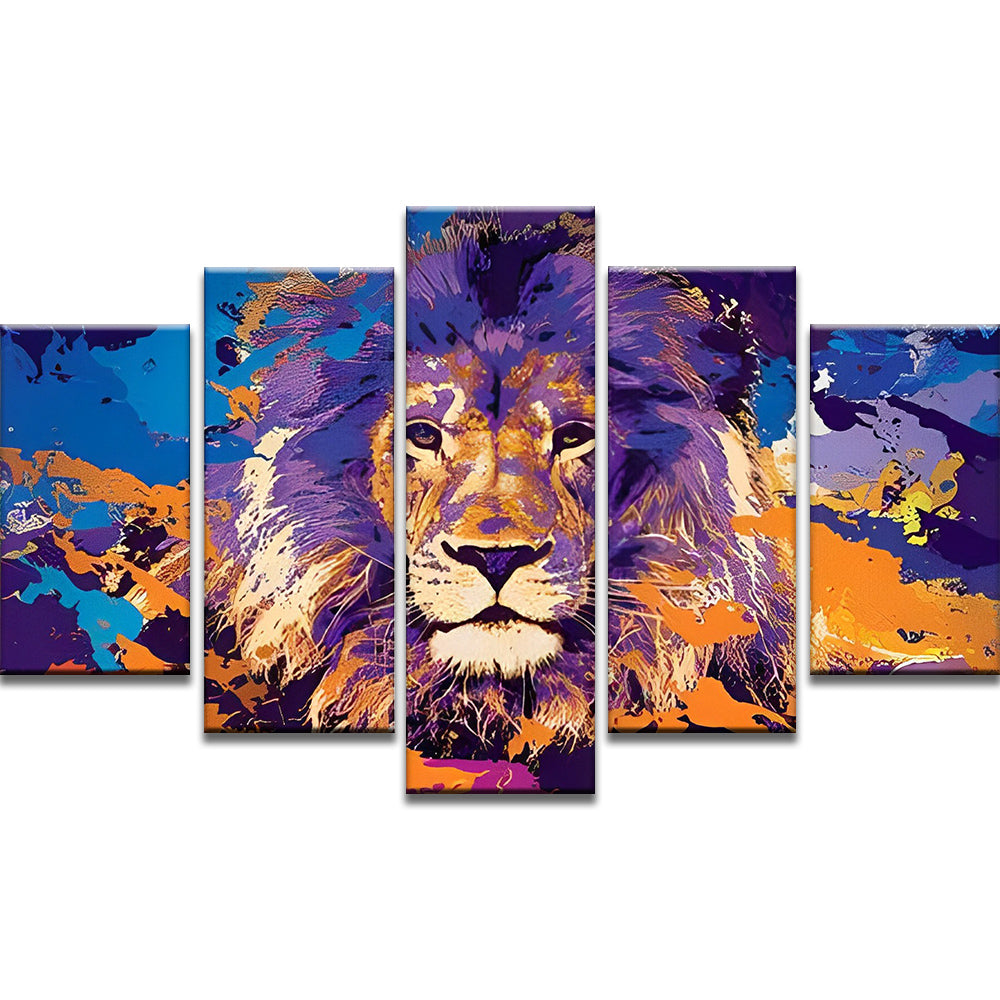 Lion Head 5 Pack Paint By Numbers