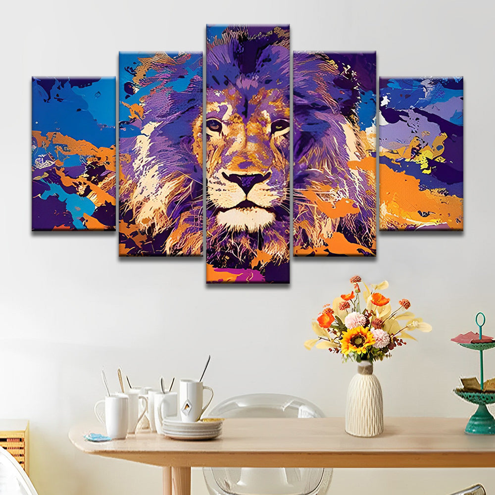 Lion Head 5 Pack Paint By Numbers