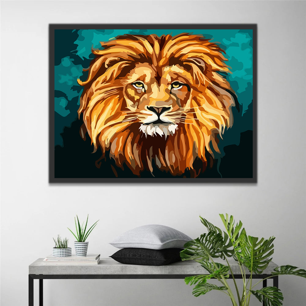 Lion Head Paint by Numbers