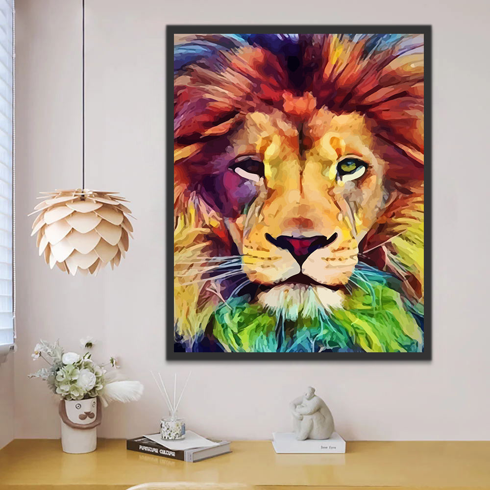 Lion Head Paint by Numbers