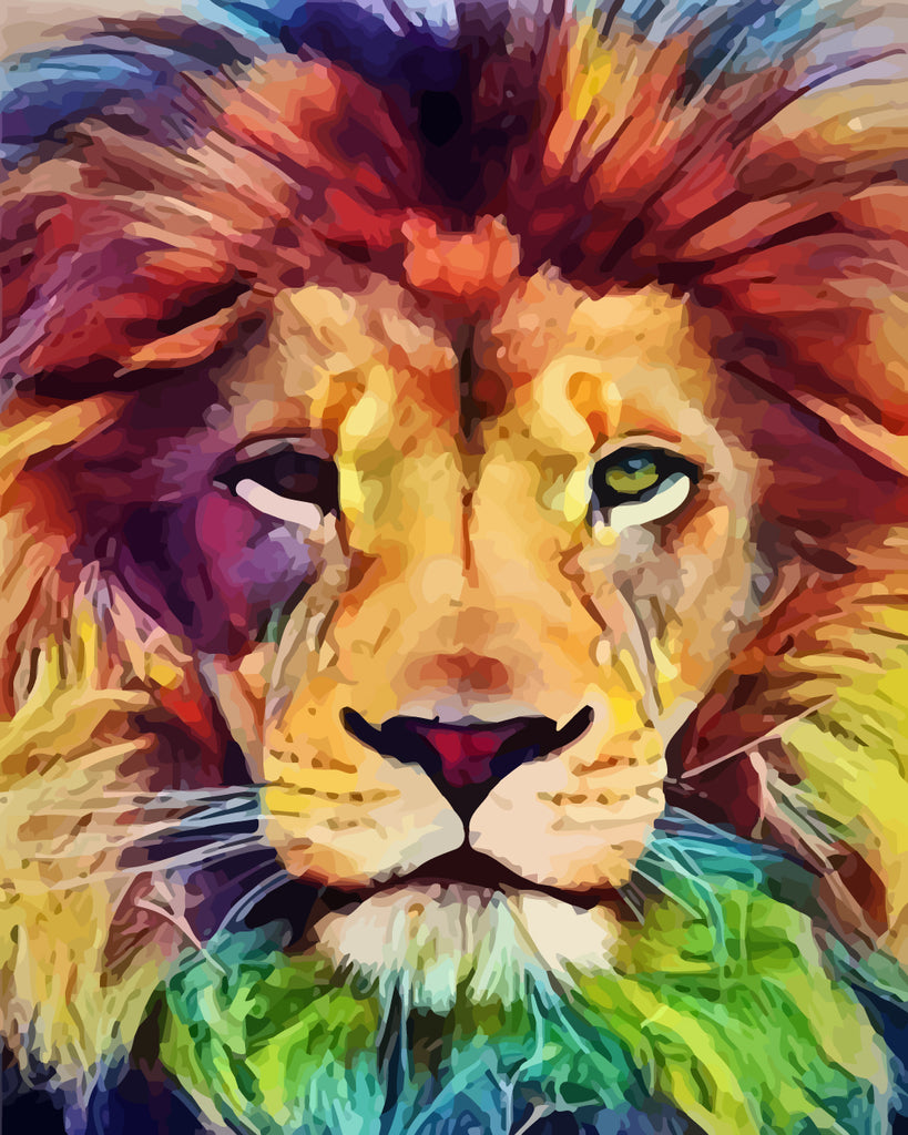 Lion Head Paint by Numbers