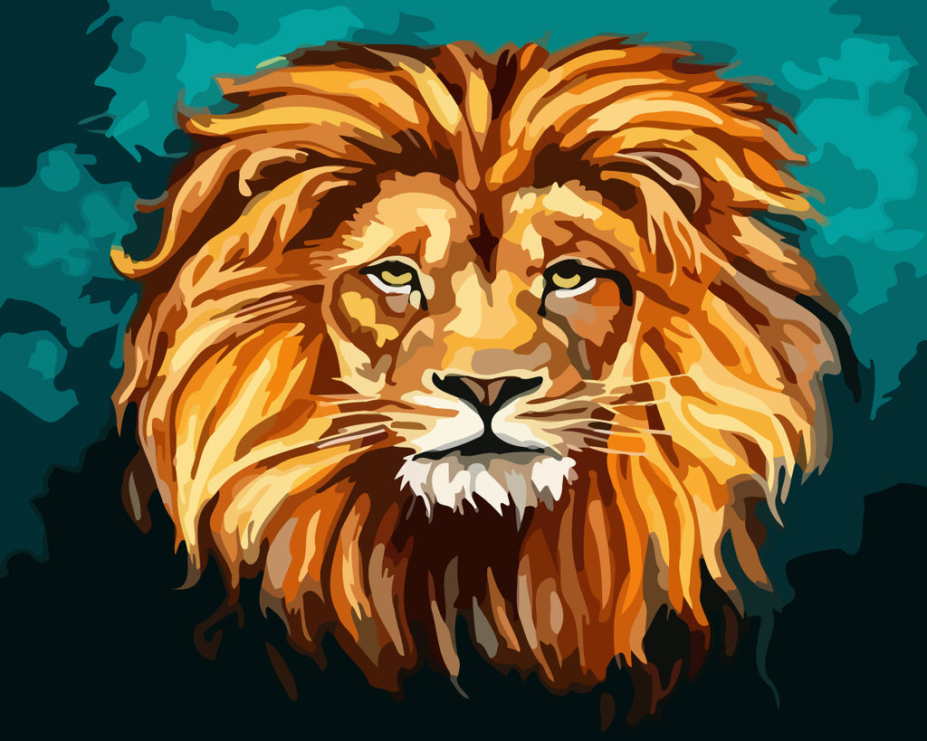 Lion Head Paint by Numbers