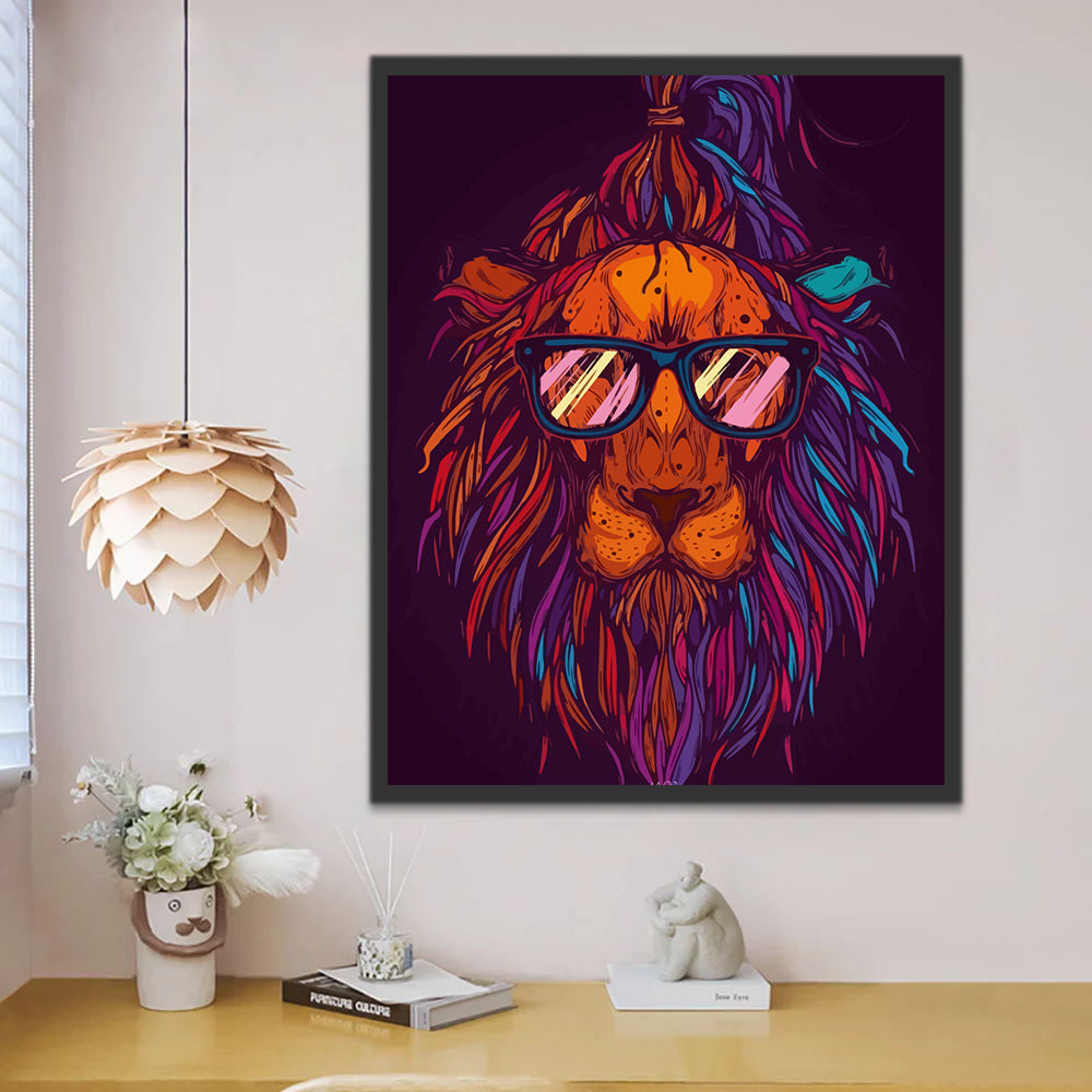 Lion Pop Art Paint by Numbers