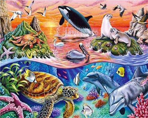 Marine Animals Paint by Numbers