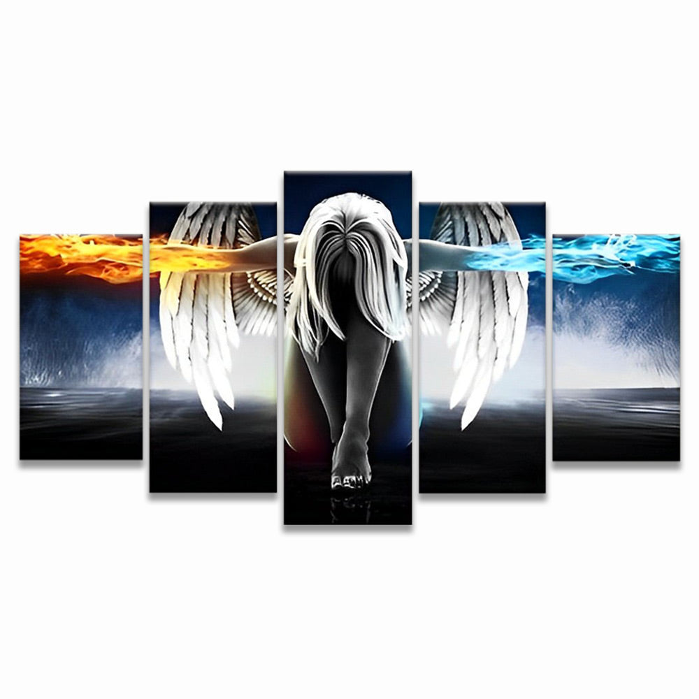 Monsters with Red and Blue Wings 5 Pack Paint By Numbers