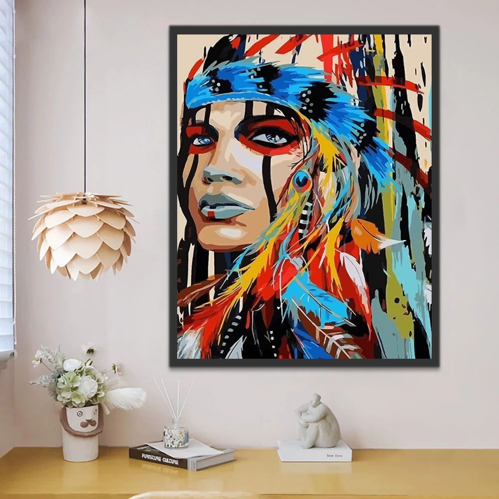 Native American Indian Paint by Numbers