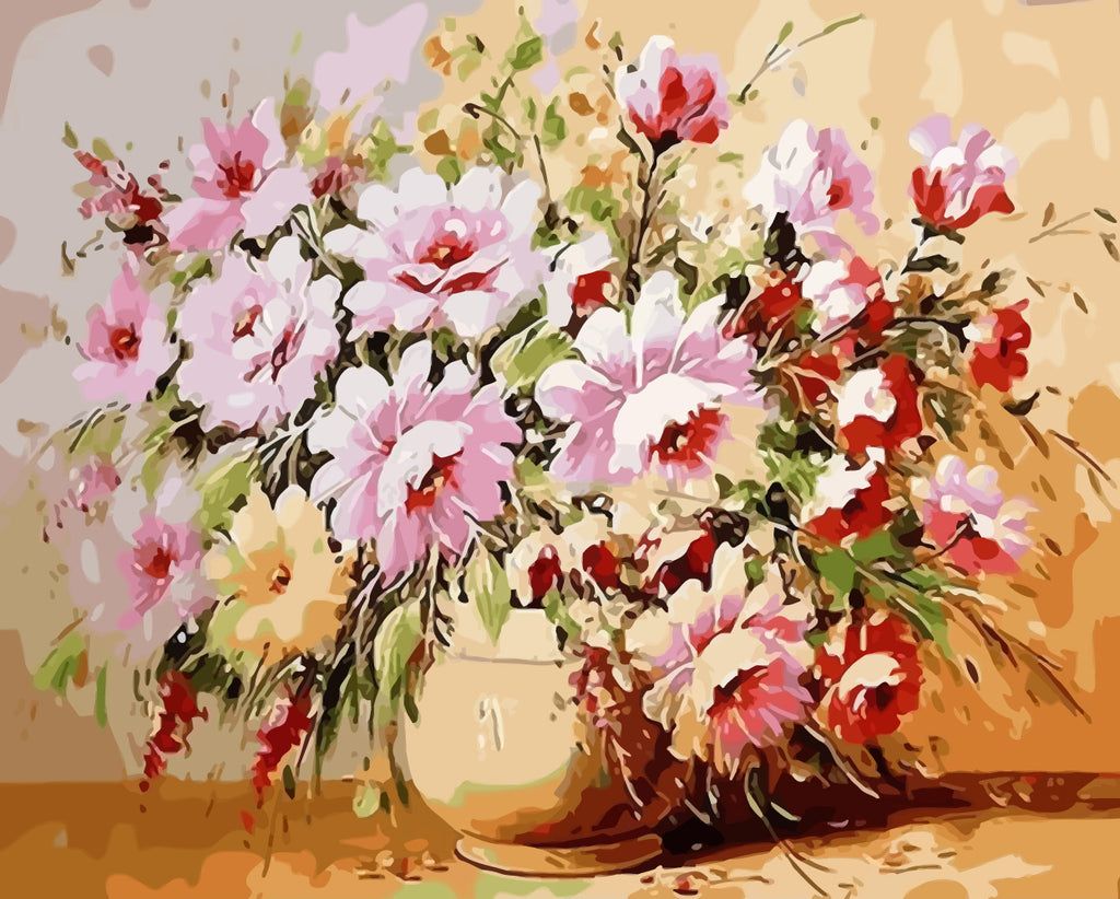 Oil Painting Flowers Paint by Numbers