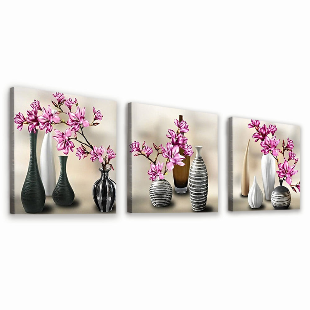 Orchids in Vases 3 Pack Paint By Numbers