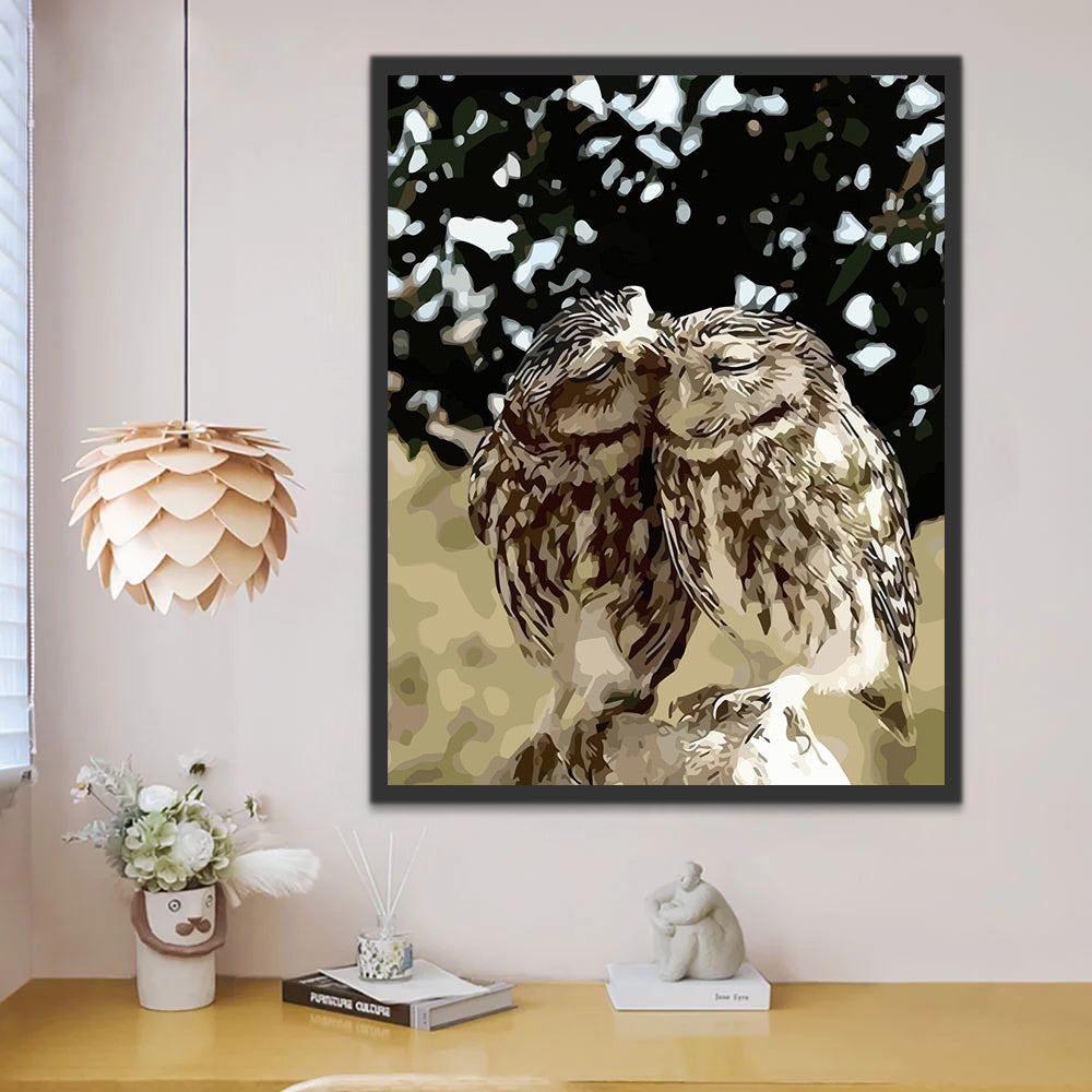 Owl Couple Paint by Numbers