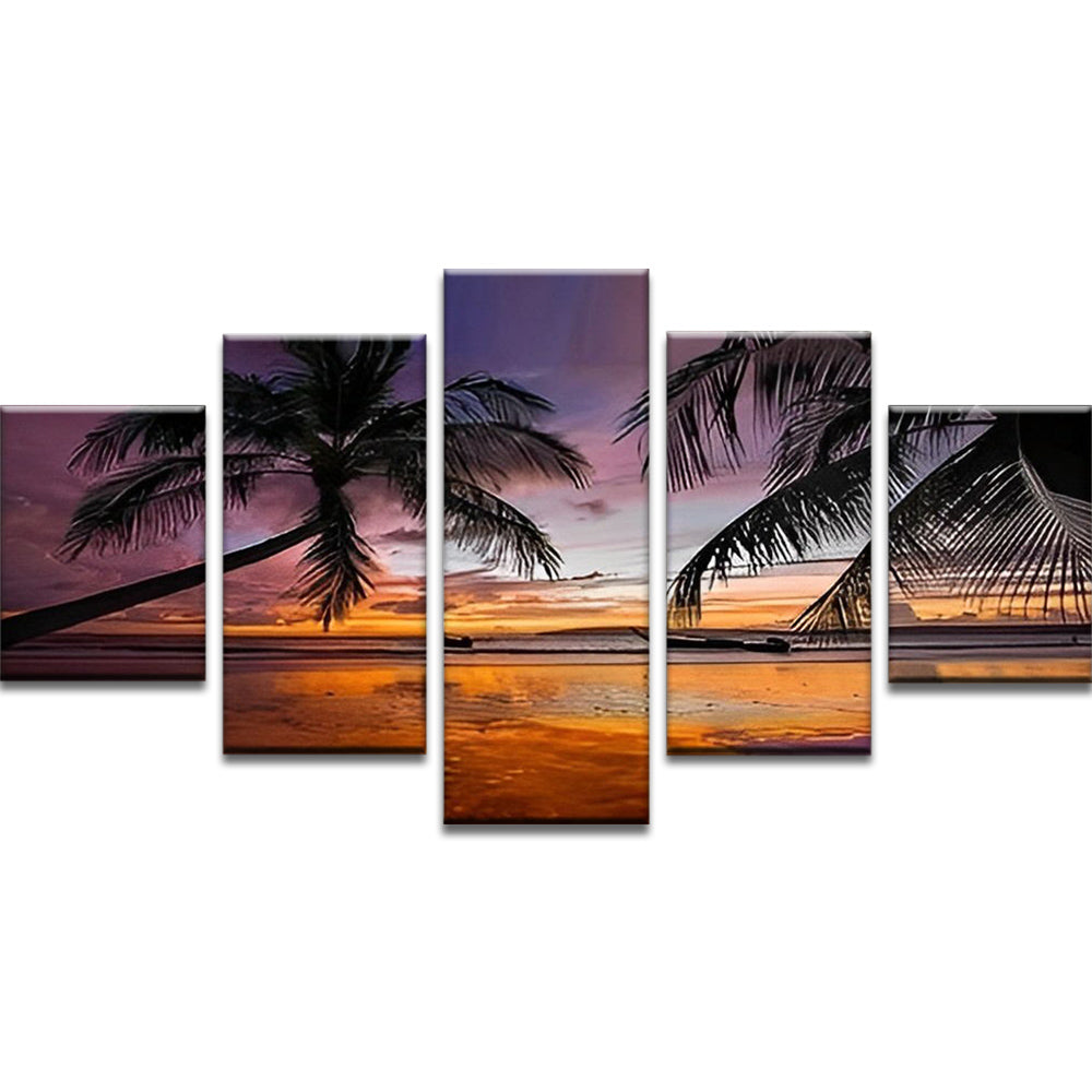 Palm Trees at Sunset 5 Pack Paint By Numbers