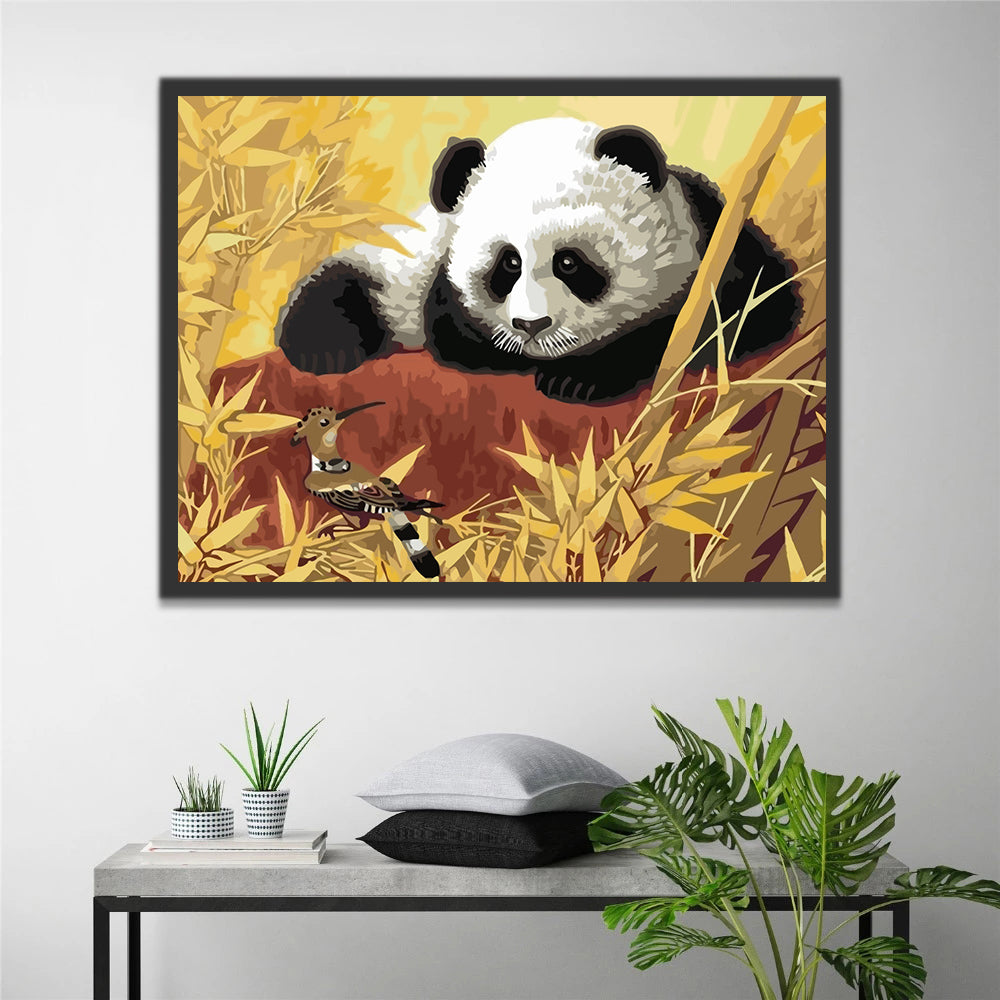 Panda and Bird Paint by Numbers