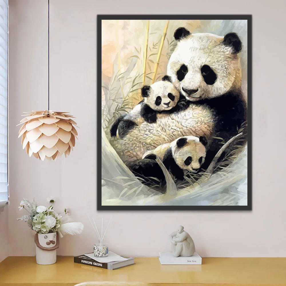 Pandas and Bamboo Paint by Numbers