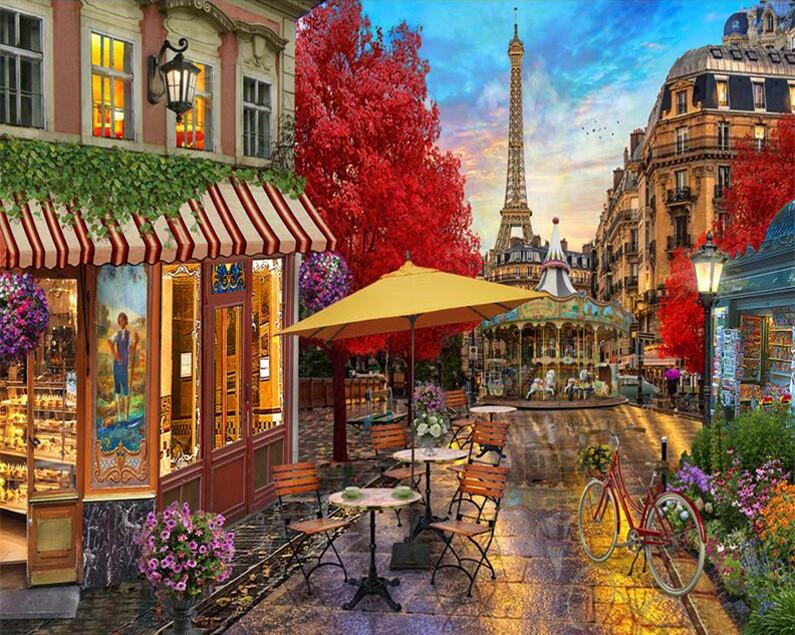 Paris City Street Paint by Numbers