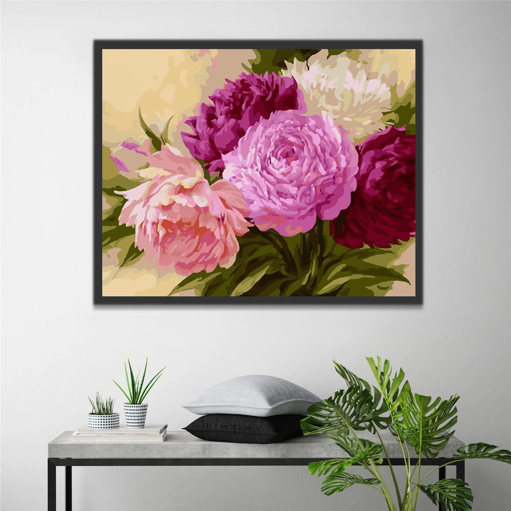 Peonies Paint by Numbers