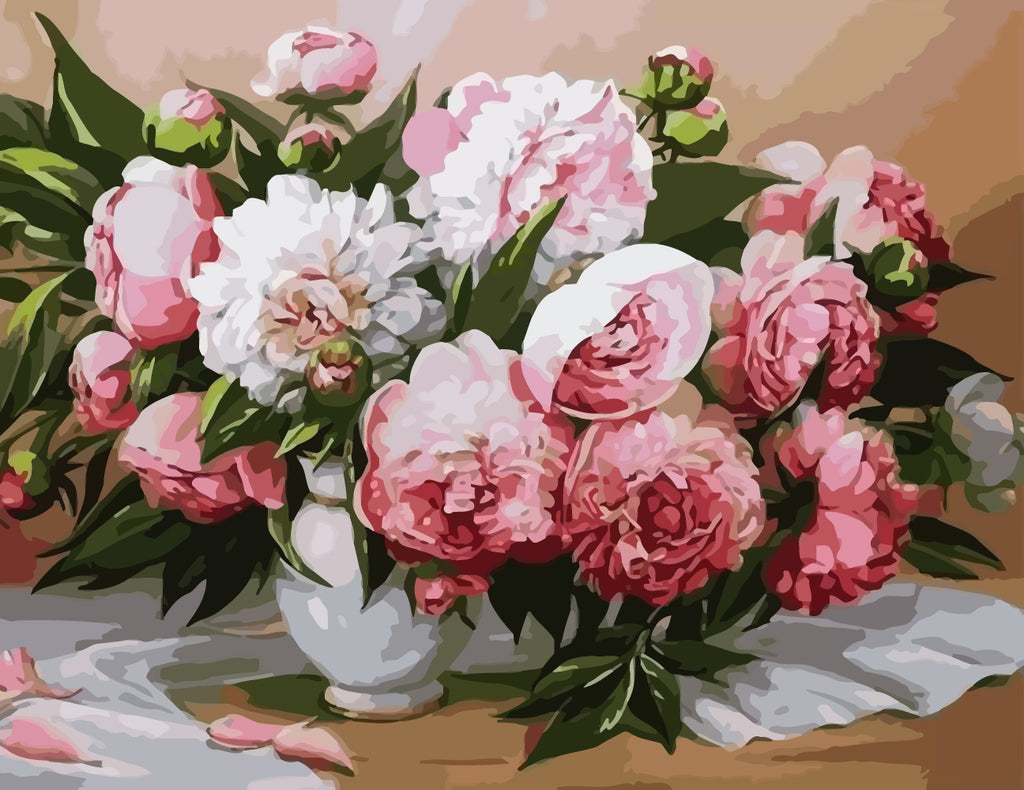 Peonies Paint by Numbers