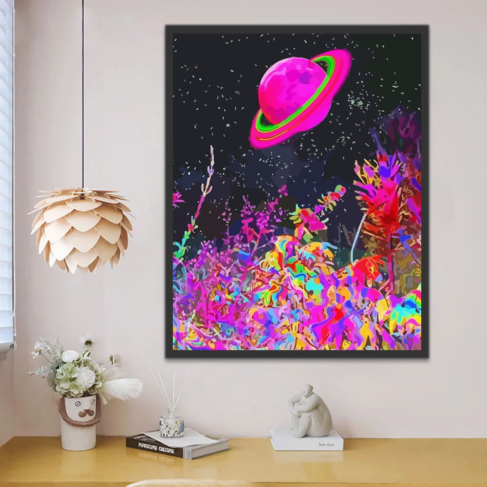 Pink Planet Paint by Numbers