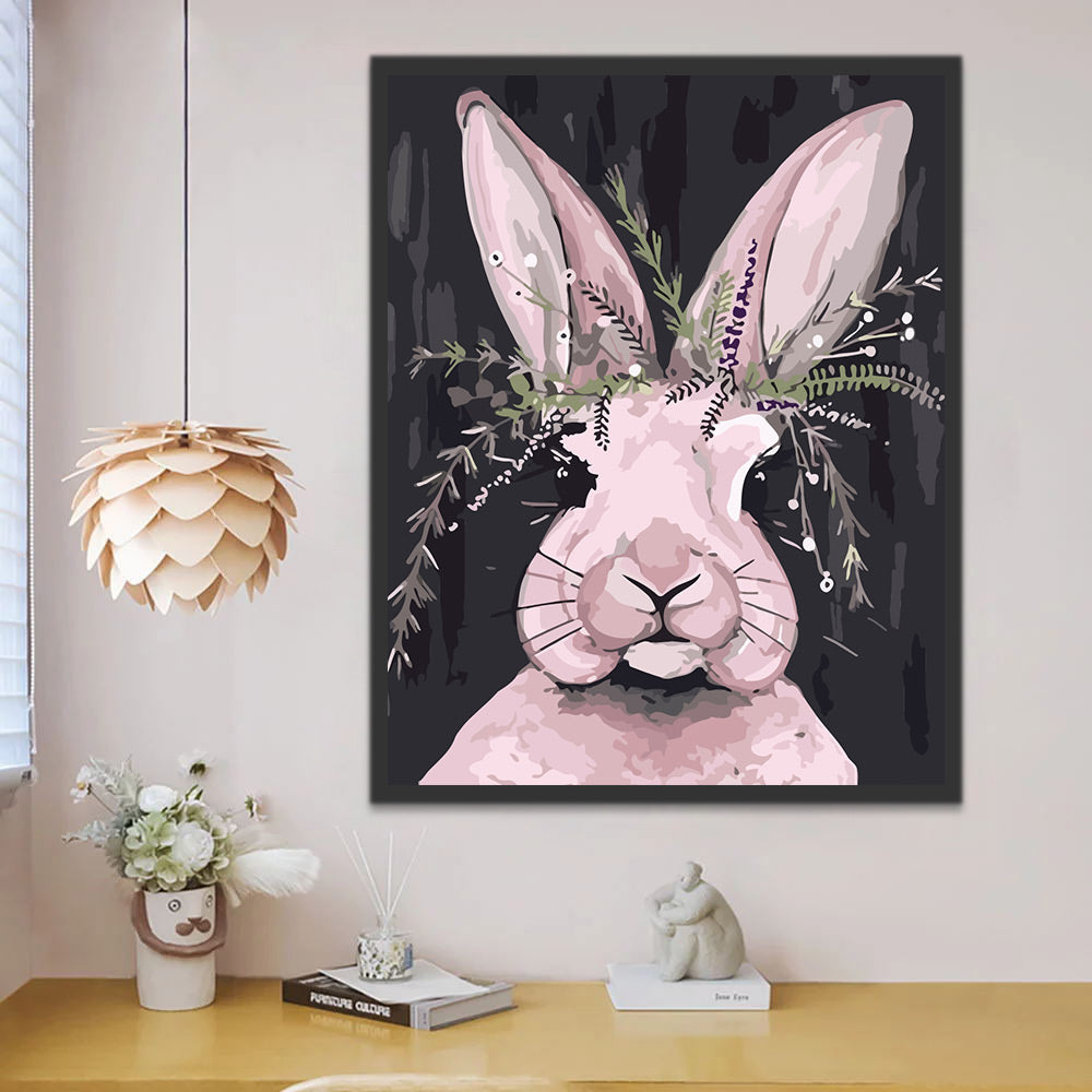 Pink Rabbit Paint by Numbers