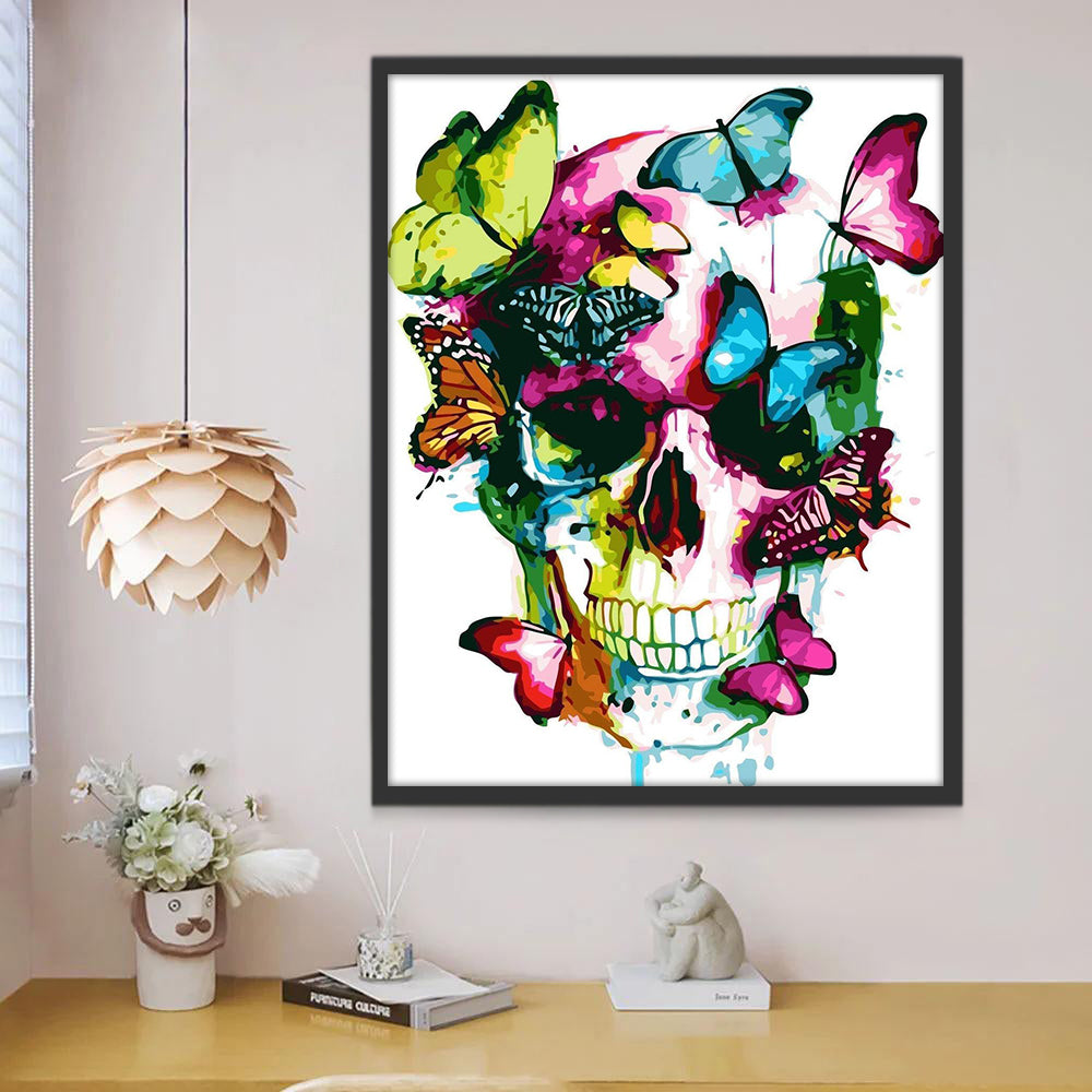 Popular Skull Butterflies Paint by Numbers