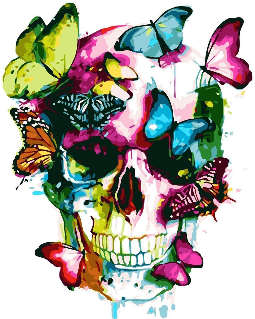 Popular Skull Butterflies Paint by Numbers