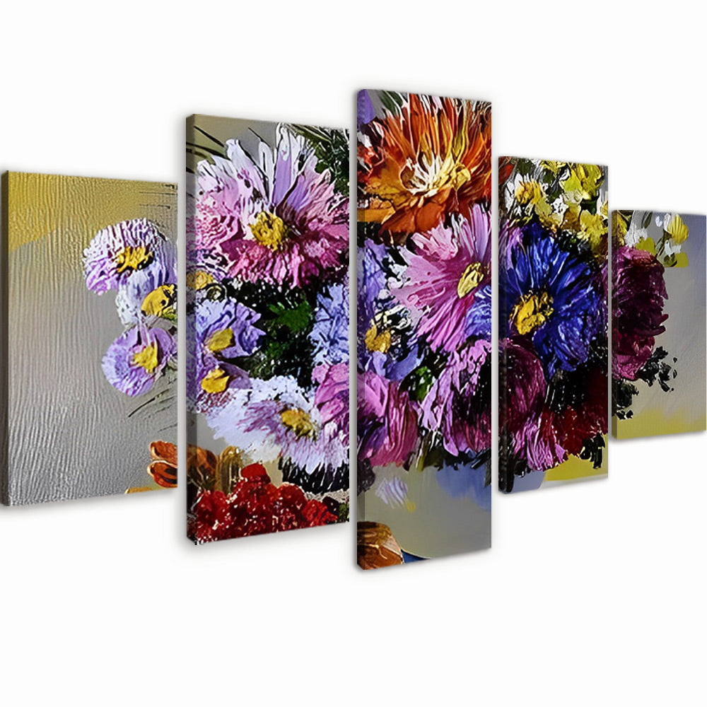 Purple Daisies 5 Pack Paint By Numbers