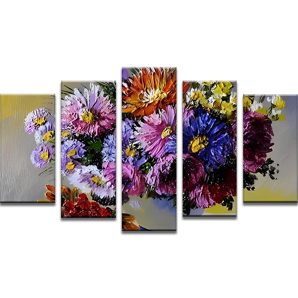 Purple Daisies 5 Pack Paint By Numbers