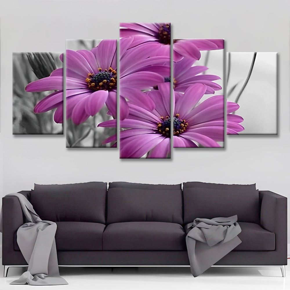 Purple Daisies 5 Pack Paint By Numbers